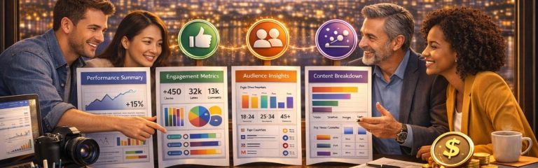 Split screen comparison showing dense reports versus clear transparent dashboard insights.