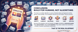 email marketing concept showing human psychology factors like trust curiosity belonging and emotion driving engagement