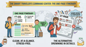 The Smart Traveler’s One-Page Itinerary System
