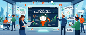 reddit marketing tools dashboard showing analytics insights campaign management content planning and advertising suite