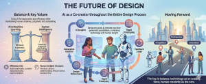 ai co creator design process infographic showing ideation prototyping feedback loops and collaboration