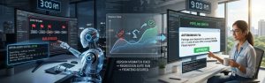 AI agent automatically fixing CI/CD pipeline failures and requesting approval from a human engineer.