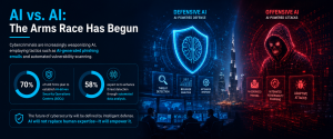 AI-powered cybersecurity defense battling AI-driven cyberattacks with threat detection and automated security operations in the UAE.