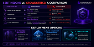 Detailed comparison between SentinelOne and CrowdStrike cybersecurity platforms