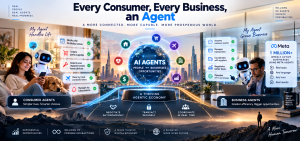 Consumer and business AI agents managing travel, purchases, subscriptions, customer queries, transactions and supplier coordination.